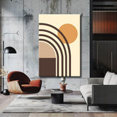 Painting by Numbers Art Minimalism Sun & Black Lines